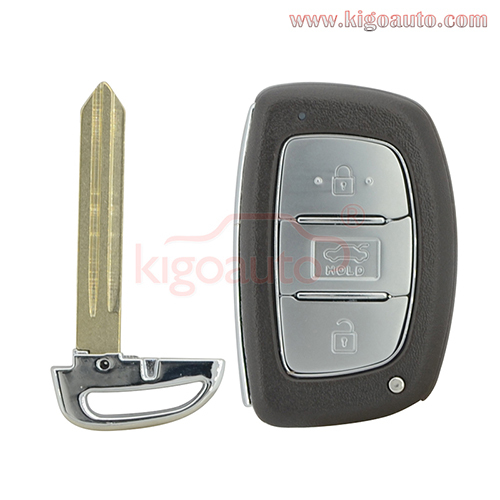 FCC DVI-MDFGE03 Smart car key 3 button 433Mhz ID46-PCF7952 chip for 2014 2015 2016 2017 Hyundai Elantra P/N 95430-3X510