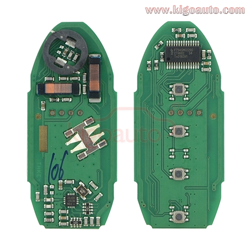 S180144106 FCC KR5S180144106 smart key 4 button 433mhz 4A chip for Nissan Rogue 2016 2017 2018 PN 285E3-4CB6C