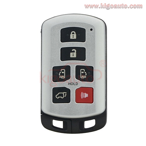 P/N 89904-08010 FCC HYQ14ADR smart key case 6 button for Toyota Sienna 2011-2017