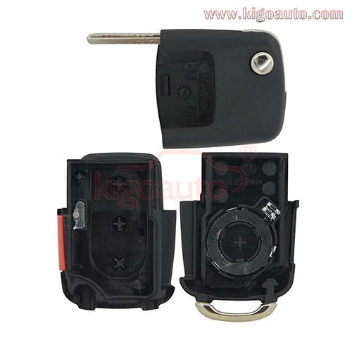 PN 1JO 959 753 T Remote key shell  3button+panic for VW Volkswagon Seat Skoda 2000