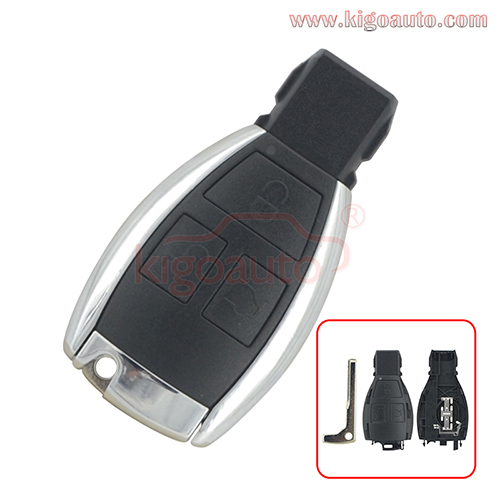 Refit smart key shell case 3 button for Mercedes benz C Class E Class CLS CLK ML B CLass SLK CL S Class 2001 - 2010