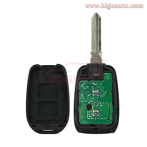 Remote key 2 button 433Mhz FSK AES-4A Chip for Renault Duster Logan Sandero Clio Fluence Vivaro Master Kwid 2016