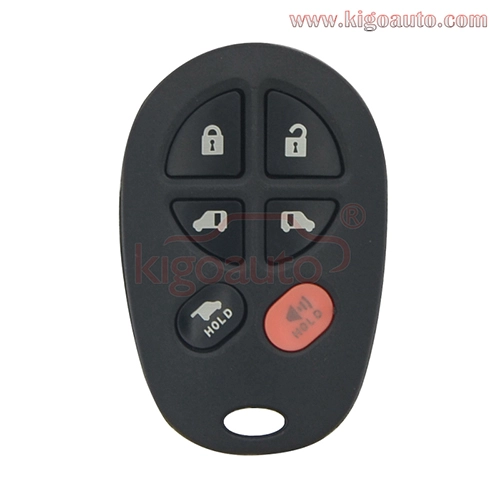 FCC GQ43VT20T Remote fob 6 button 315mhz for Toyota Sienna 2005 2006 2007 2008 2009 PN 89742-AE050