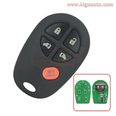 FCC GQ43VT20T Remote fob 5 button 315MHZ for Toyota Sienna PN 89742-AE030 or 89742-AE031