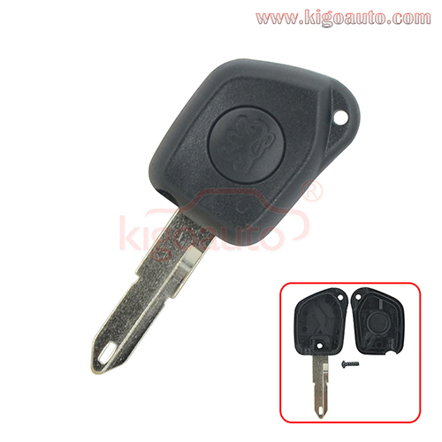 Transponder key blank NE72 blade for Peugeot 106 206 306