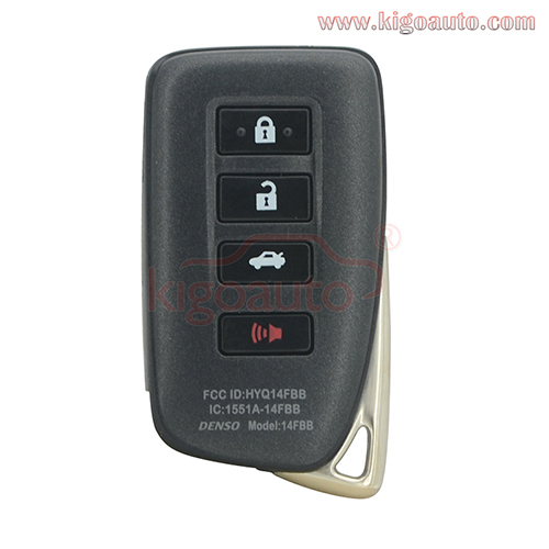 FCC HYQ14FBA HYQ14FBB Smart key case shell 3 button+panic for Lexus ES350  GS350 2013-2018