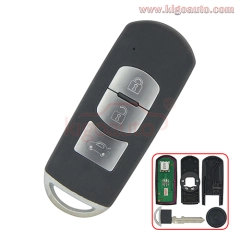 FCC SKE13E-01 / SKE13E-02 Smart key 3 button 434Mhz HITAG PRO ID49 chip PCF7953 for 2014-2019 Mazda 3 6 Axela Atenza