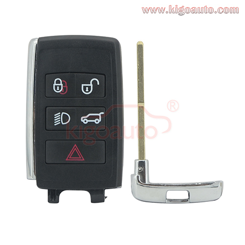 Modified key shell 5 button for refit Land rover Range Rover Evoque smart key case