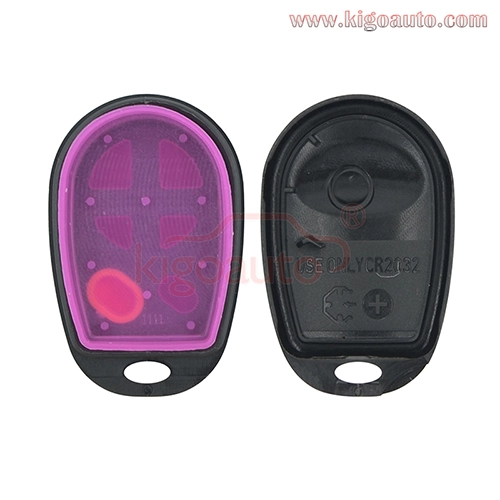 FCC GQ43VT20T Remote fob case 4 button for Toyota Avalon Solara 2006 2007