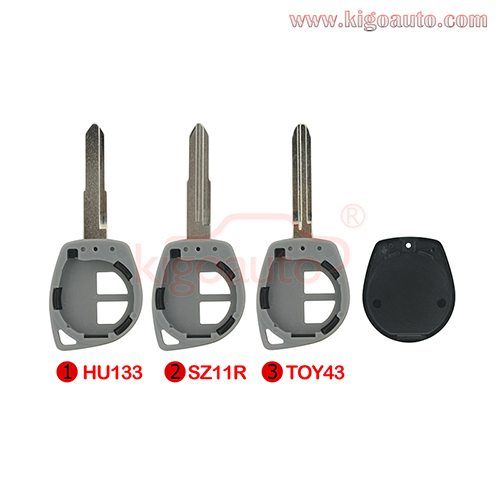 Remote key shell 2 button for Suzuki Grand Vitara Swift Ignis