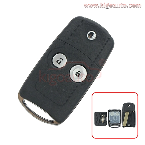 Flip remote key shell 2 button for Honda CRV Civic Jazz CE0891 HLIK-1T