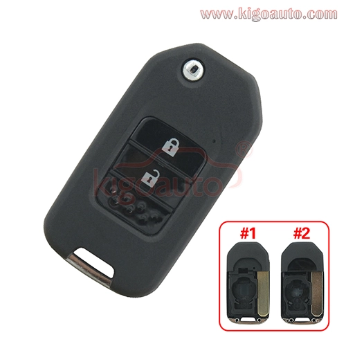 Flip remote key shell 2 button for Honda Civic 2015+ 35118-TV0-E20