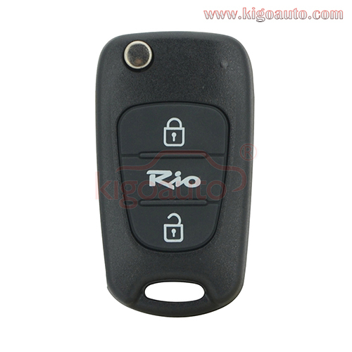 Flip key shell 3 button for Kia Rio 2009 2010 2011 folding key fob case