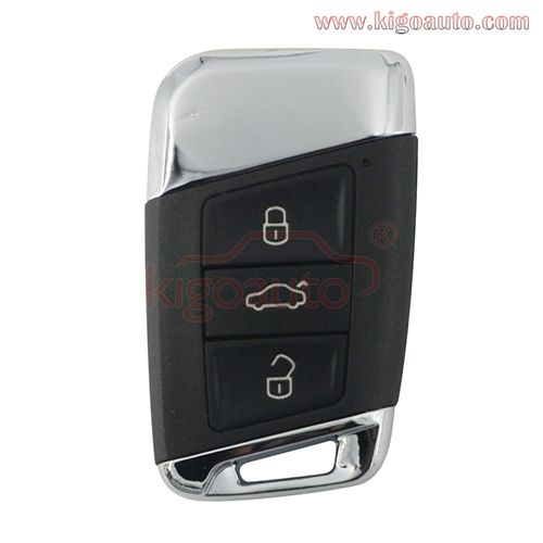 PN 3G0959752 Smart key case 3 button for Volkswagen Passat B8 GOLF Arteon 2015 2016 2017 2018