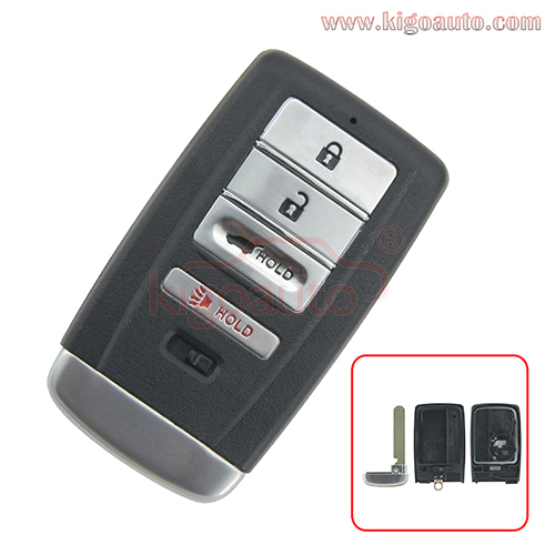 FCC A2C32523200 smart key case 4 button for Acura MDX RDX 2016 2017 2018 PN 72147-TZ5-A11