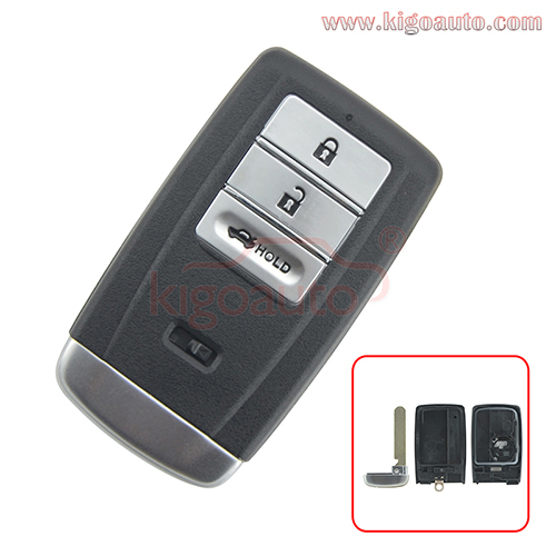 Smart key case 3 button for Acura RLX RDX TLX ILX MDX 2016 2017 2018