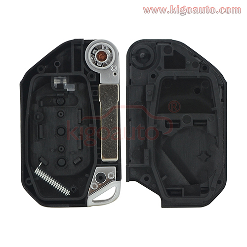 Flip remote key shell 2 button  for 2018 - 2019 Jeep Wrangler