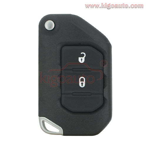 Flip remote key shell 2 button  for 2018 - 2019 Jeep Wrangler