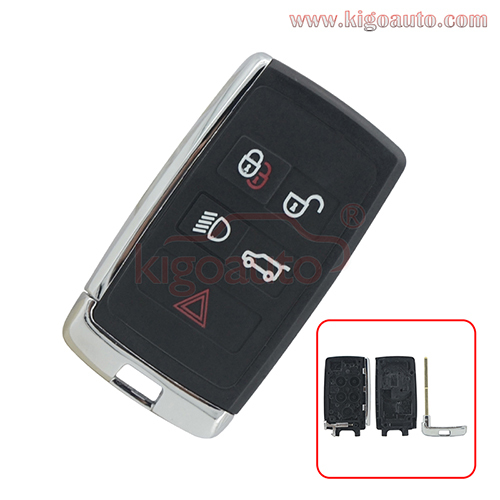 Smart key case shell 5 button for Jaguar XF XJ EX F-Pace F-Type 2019