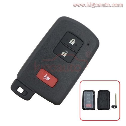 FCC HYQ14FBA Smart key case 2 button with panic  for Toyota Prius C Tacoma 2016 PN 89904-52290