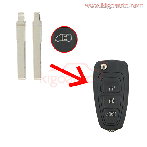 Flip Remote Key Blade Blank HU101 for Ford Transit Tourneo 2012-2019