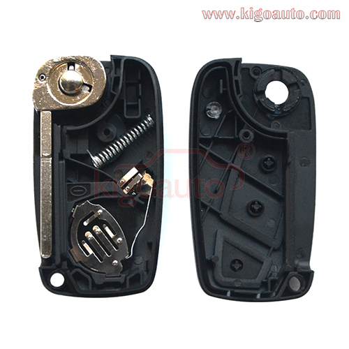 Flip remote key shell 3 button SIP22 blade for Fiat Fiorino 2007-2016