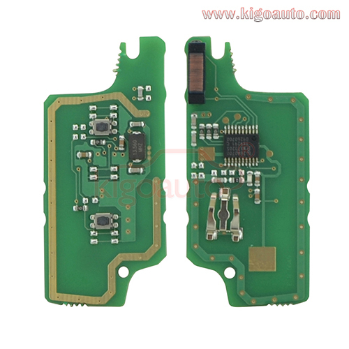 CE0536 flip key 2 button HU83 blade 434Mhz ASK FSK PCF7961 chip for Peugeot 107 207 307 308 407 607 Citroen C2 C3 C4 C5 C6 C8