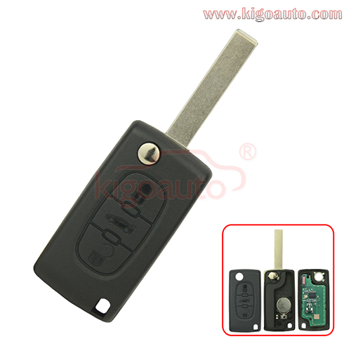 Remotekey CE0536 Flip Remote Car Key Middle Light 3 Button For