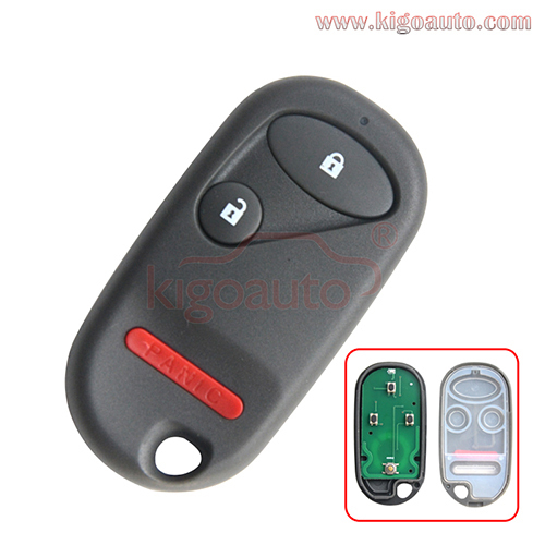 FCC OUCG8D-344H-A remote fob 3 button 313.8Mhz for 2002-2011 Honda Civic Element P/N 72147-S5T-A01