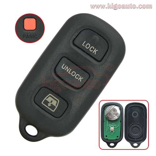 PN 89742-35021 Remote fob 314Mhz 3button with panic for Toyota 4Runner Sequoia 2001-2007 FCC HYQ12BBX HYQ12BAN HYQ1512Y