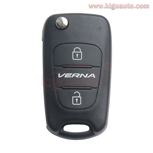 Flip remote key shell 3 button for Hyundai Verna