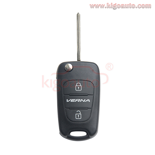 Flip remote key shell 3 button for Hyundai Verna