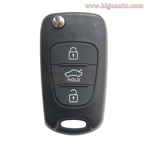 FCC HA-T005 Flip remote key 3 button 434Mhz for Hyundai I20 I30 2009-2012