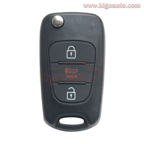 NYOSEKSAM11ATX Flip key shell 3 button for Hyundai Elantra Kia Sportage ...