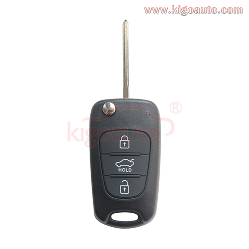 FCC HA-T005 Flip remote key 3 button 434Mhz for Hyundai I20 I30 2009-2012