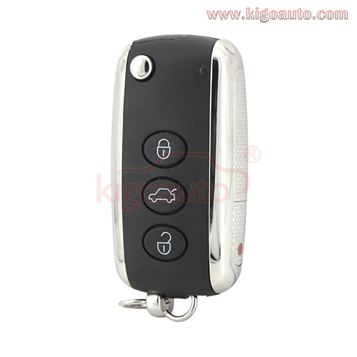 FCC KR55WK45032 flip keyless key 3+1 button 315mhz PCF7942 chip for Bentley Continental 2004-2013