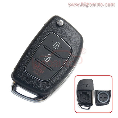 Flip key shell 3 button for Hyundai Elantra Genesis 2009 2010