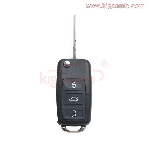 P/N 1KO 959 753 N flip key HU66 3 button 434Mhz Remote key for VW Skoda Passat Golf Bora Jetta 1K0959753N