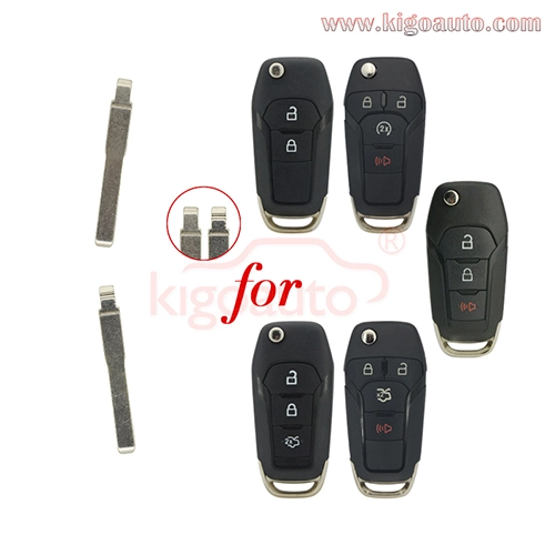 Flip Remote Key Blade Blank HU101 For Ford Fusion F-150 F-250