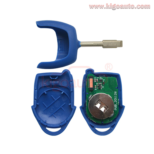 Aftermarket Blue remote key 3 button 433mhz 4D63 chip with FO21 blade for Ford Transit 2006-2014