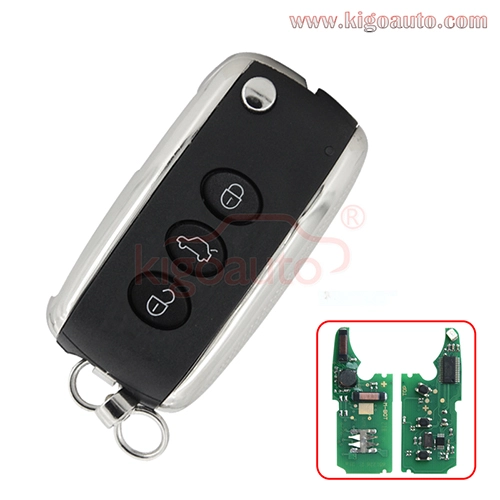 FCC KR55WK45032 flip keyless key 3 button 434mhz PCF7942 chip for Bentley Continental GT GTC Flying Spur