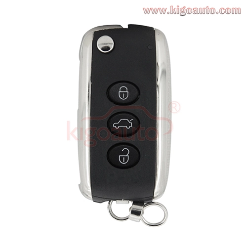 FCC KR55WK45032 flip key shell case 3 button for Bentley Continental GT GTC Flying Spur