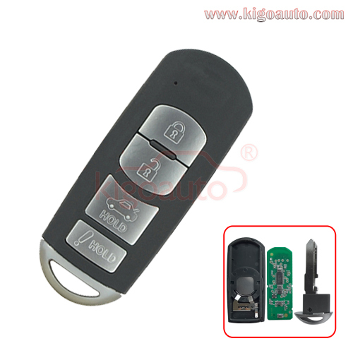 FCC KR55WK49383 smart key 4 button 315mhz for Mazda 6 2013(VDO SYSTEM)P/N GSYL-67-5RY