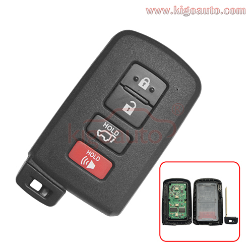 FCC HYQ14FBA Smart key 312/314MHZ 4 button 8A chip for Toyota Highlander 2014-2020 PN 89904-0E120(Board 2110)