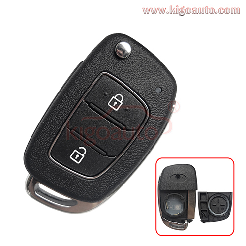 Flip key shell 2 button for Hyundai