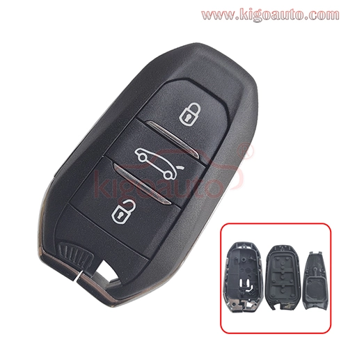 Smart key case 3 button for Peugeot 308 508 3008 5008 Citroen C4 Cactus Picasso