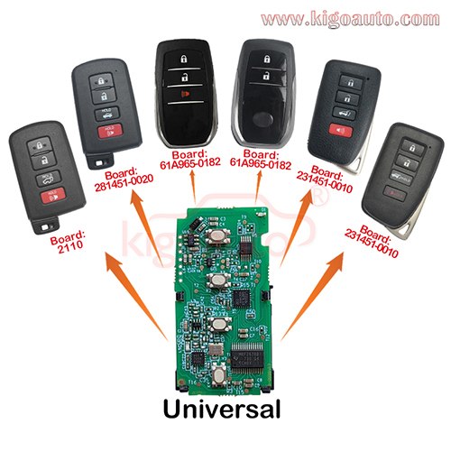 K-board Universal smart keys circuit boards for Toyota Lexus keys