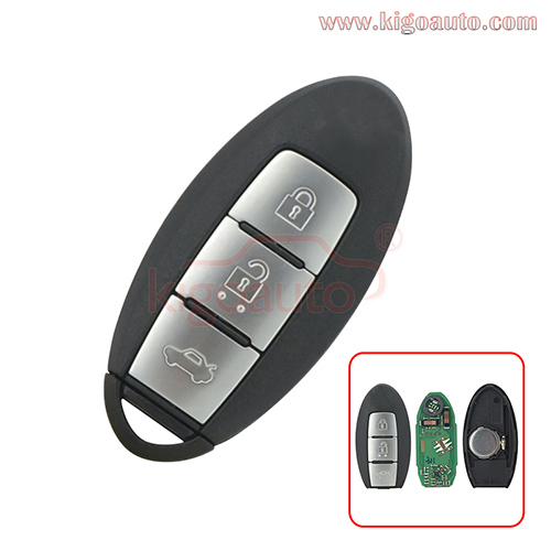 S180144311 Smart key 3 button 433.9mhz 4A chip for Nissan Teana 2016