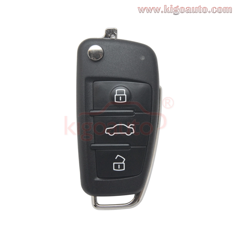 PN 8E0 837 220Q flip remote key 3 button 434Mhz for Audi A4 Quattro A6 Quattro 2009 2010 2011