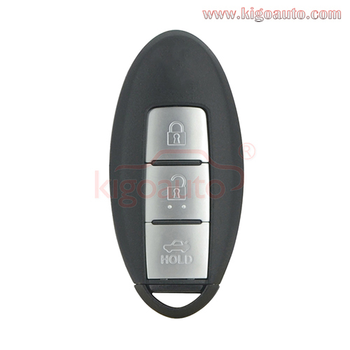 Smart key case 3 button for Nissan with notch